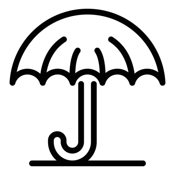 Reader umbrella icon, outline style — стоковый вектор
