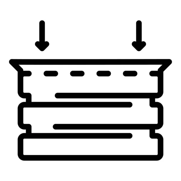 Box icône piège animal, style contour — Image vectorielle