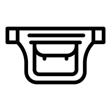 Hippi bel çantası simgesi, taslak biçimi