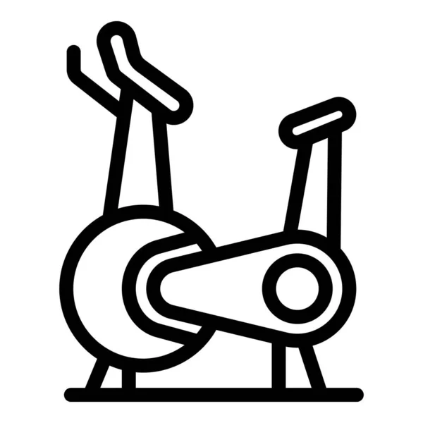 Race exercise bike icon, outline style — Stock Vector