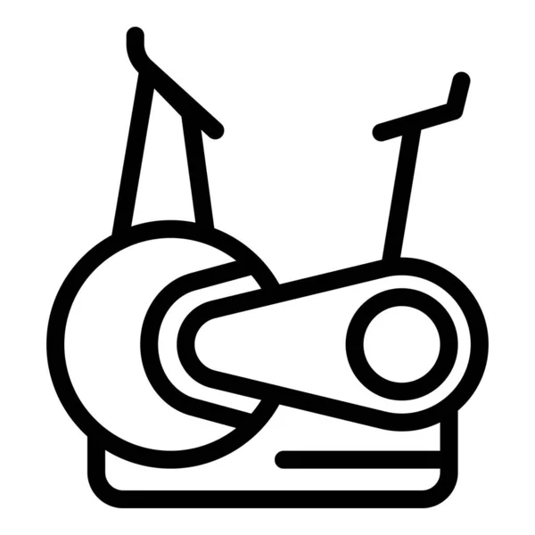 Actividad icono de bicicleta estática, estilo de esquema — Vector de stock