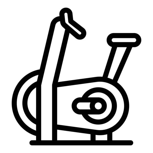 Icono de bicicleta estática, estilo de esquema — Vector de stock