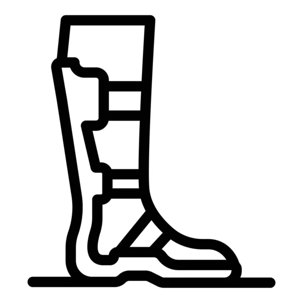 Leg plaster icon, outline style — Stock Vector