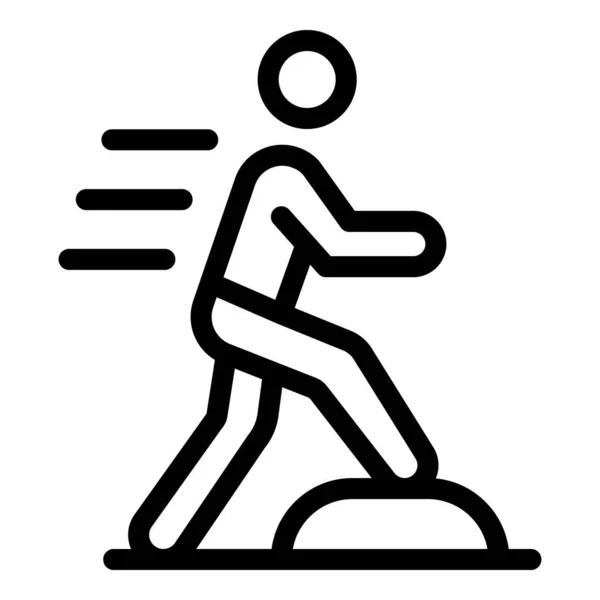 Icono de ejercicio deportivo, estilo de esquema — Vector de stock