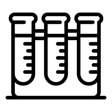 Tıbbi test tüpleri simgesi, özet biçimi