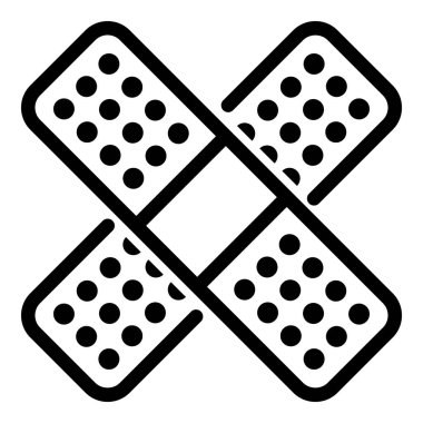 Çapraz alçı simgesi, özet biçimi