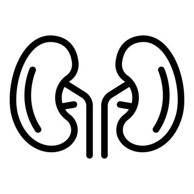 Acı verici böbrek ikonu, taslak biçimi