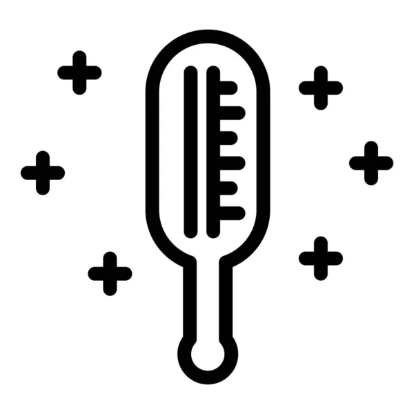 Ιατρικό θερμόμετρο εικονίδιο, περίγραμμα στυλ — Διανυσματικό Αρχείο