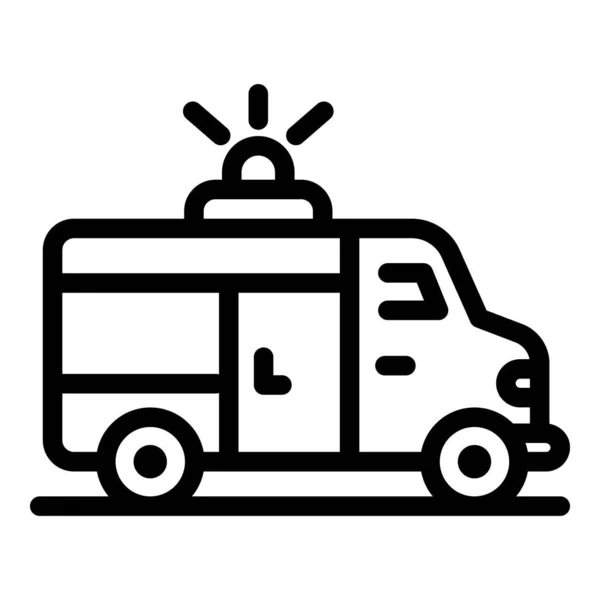 Deporte icono de coche ambulancia, estilo de esquema — Vector de stock