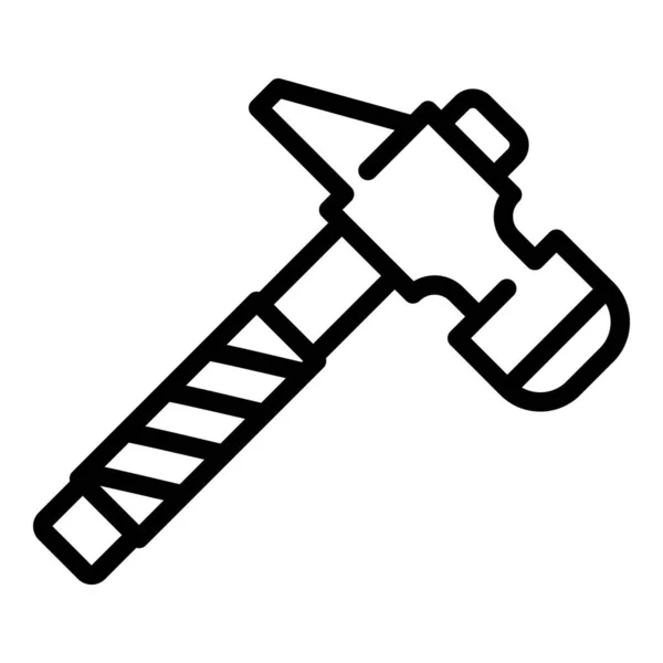 Timmerman hamer icoon, omtrek stijl — Stockvector
