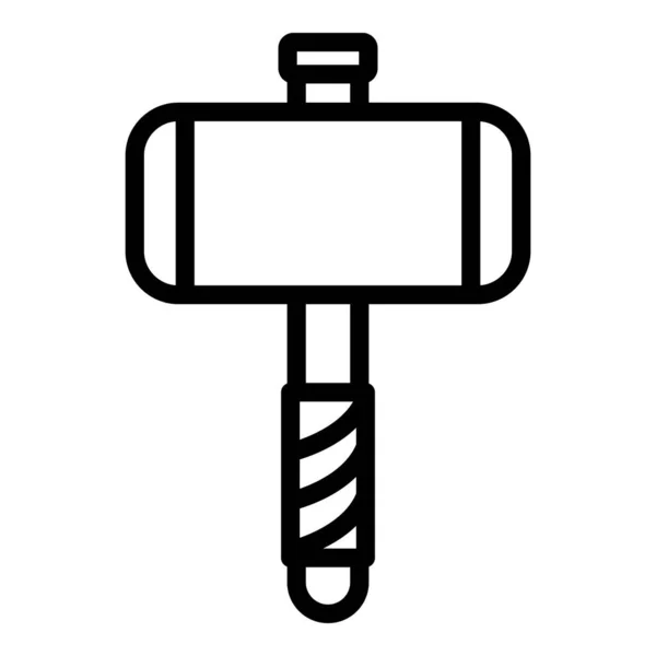 Carpinteiro ícone martelo de trenó, estilo esboço — Vetor de Stock
