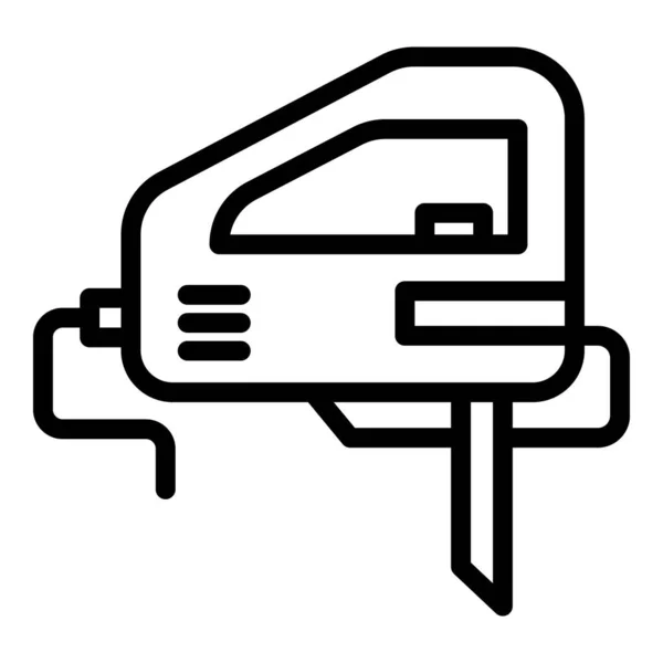 Elektrische zaag icoon, outline stijl — Stockvector