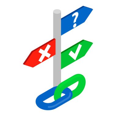 Bağlantı oluşturma simgesi, izometrik biçim