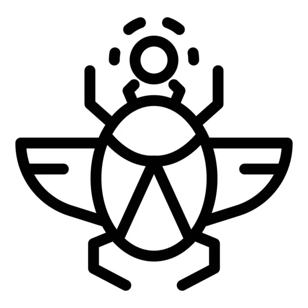 Scarabeo icona scarabeo, stile contorno — Vettoriale Stock