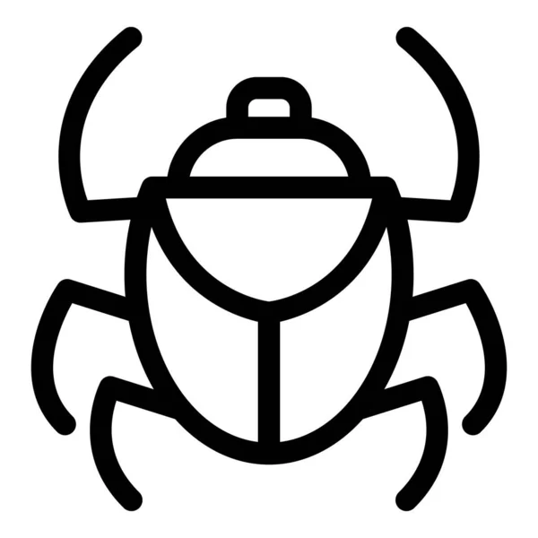 森林甲虫图标，轮廓风格 — 图库矢量图片