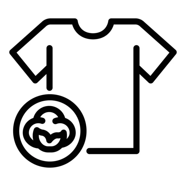 Camiseta de algodón icono, estilo de contorno — Vector de stock