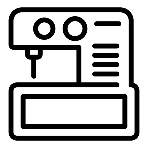 Automatic sewing machine icon, outline style — Stock Vector