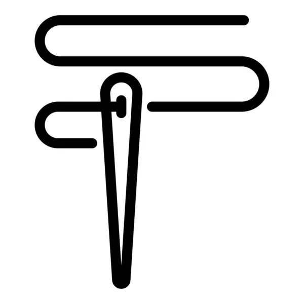 Duk nål ikon, kontur stil — Stock vektor