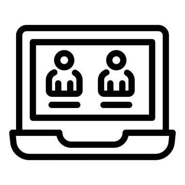 Laptop kişisel bilgi simgesi, özet biçimi