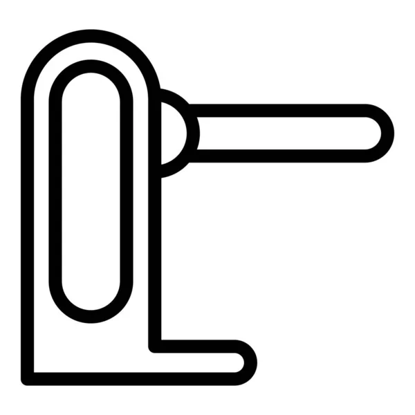 Walking turnstile icon, outline style — Stock Vector