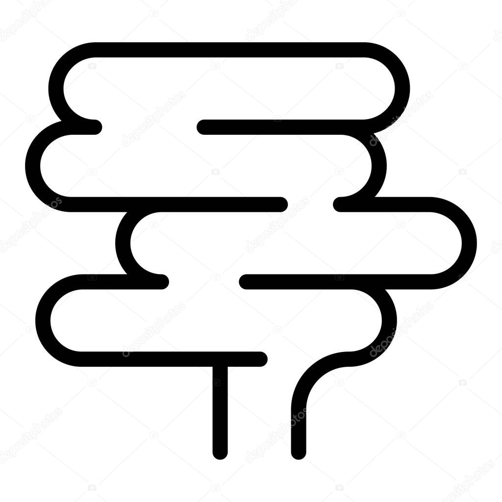 Digestion intestine icon. Outline digestion intestine vector icon for web design isolated on white background