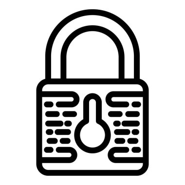 Dijital asma kilit kişisel bilgi simgesi, özet biçimi