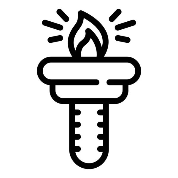 Career torch icon, outline style — Stock Vector