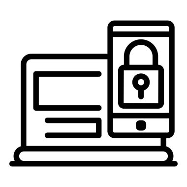 Kilitli veri dizüstü kimlik doğrulama simgesi, özet biçimi