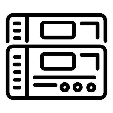 Çifte otobüs bileti simgesi, özet biçimi