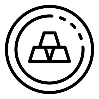 Altın çubuklar çember simgesi, özet biçimi