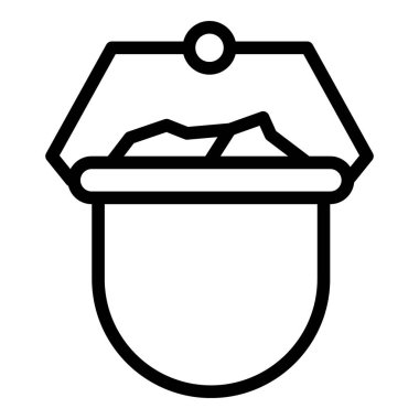 Metalürji kabı ekipman simgesi, taslak biçimi