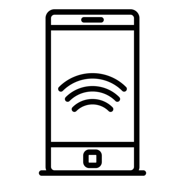 Akıllı telefon uzaktan erişim simgesi, özet biçimi — Stok Vektör