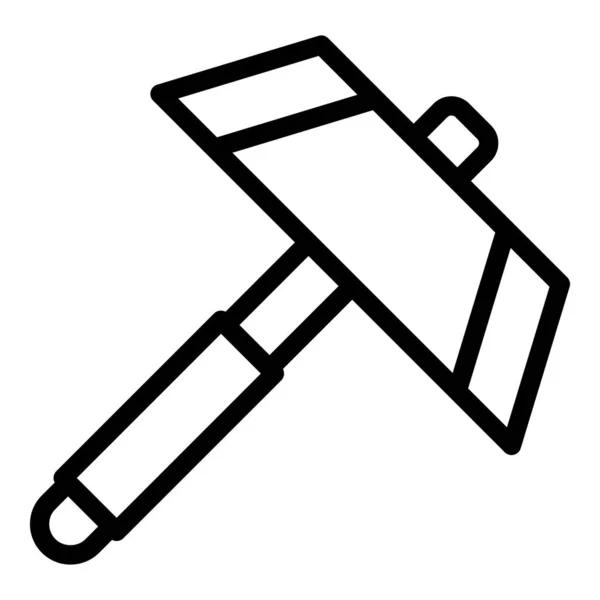 Metallurgie Hammer Symbol, Umriss Stil — Stockvektor