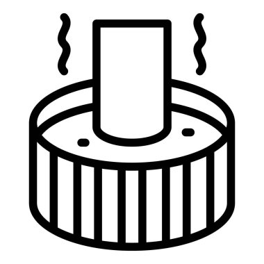 Demirci su tenceresi simgesi, taslak biçimi