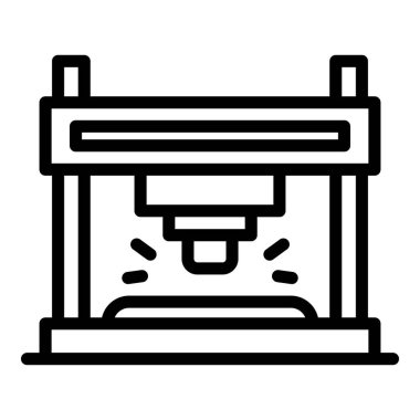 Demirci metal baskı simgesi, taslak biçimi