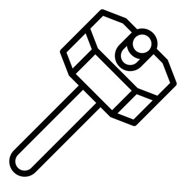 Demirci kızağı çekiç simgesi, taslak biçimi