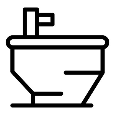Ekipman bidet simgesi, özet biçimi