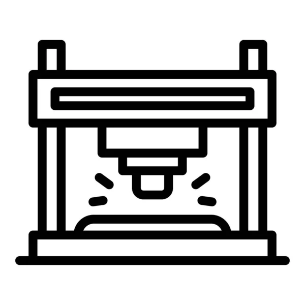 Icono de la prensa de metal herrero, estilo de contorno — Vector de stock