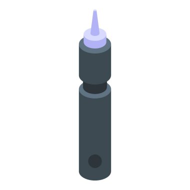 Ayakkabı onarımı çelik alet simgesi, izometrik biçim