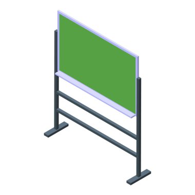 Ayrıntılı eğitim ders tahtası simgesi, izometrik biçim