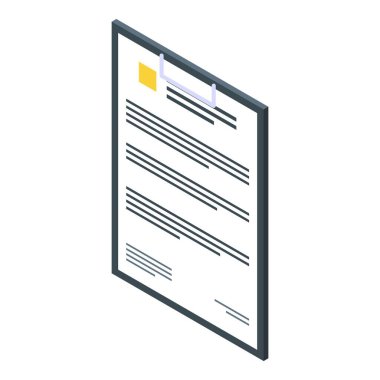 Jimnastik eğitmeni pano simgesi, izometrik biçim