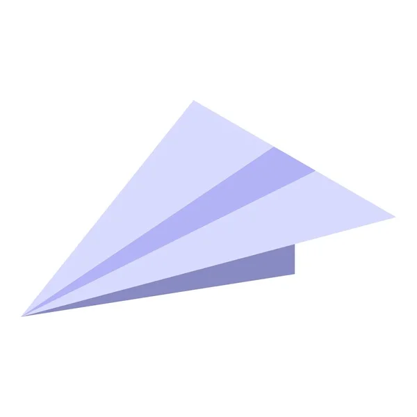 Inclusief onderwijs papieren vliegtuig icoon, isometrische stijl — Stockvector