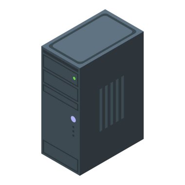 Masaüstü pc işletim sistemi simgesi, izometrik biçim