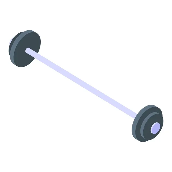 Gym barbell icon, isometric style — Stock Vector