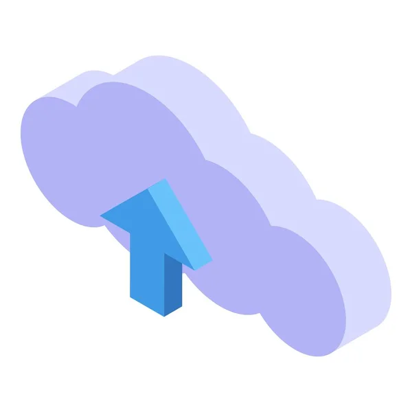 Informações pessoais ícone de nuvem de dados, estilo isométrico — Vetor de Stock