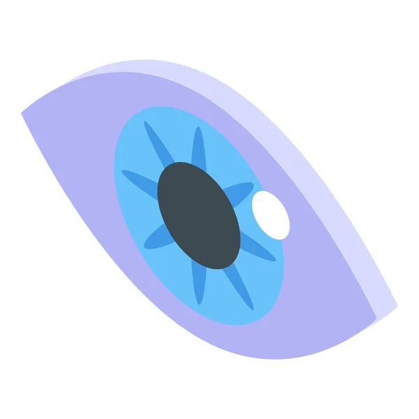 Icono de autenticación de ojos de iris, estilo isométrico — Vector de stock