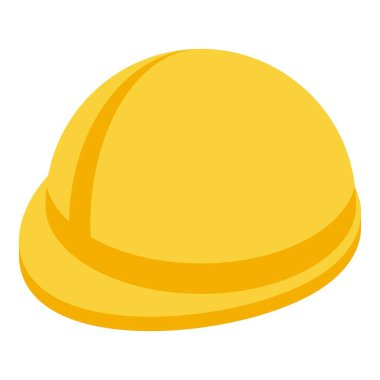 Metalürji işçisi kask simgesi, izometrik biçim