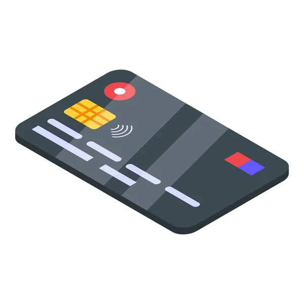 Credit card icon, isometric style — Stock Vector