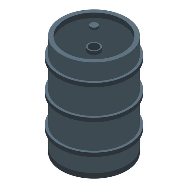 Metallurgy steel barrel icon, isometric style — Stock Vector