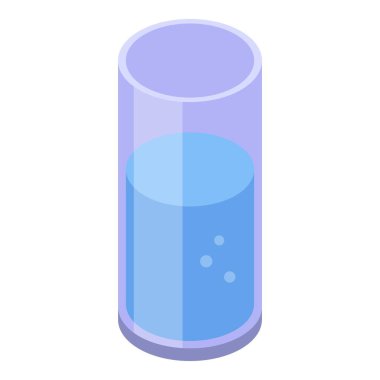 Su içme alışkanlığı simgesi, izometrik stil